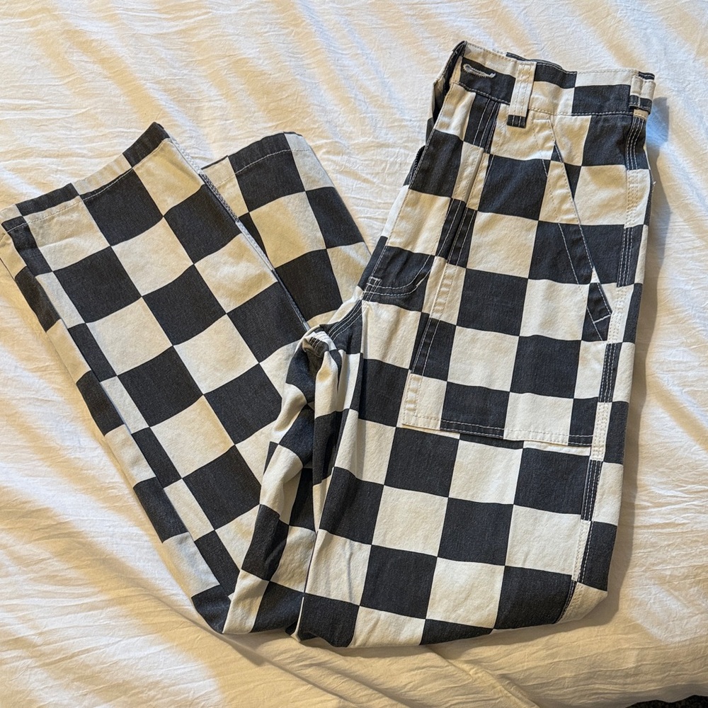 Checkered Black and White Pants